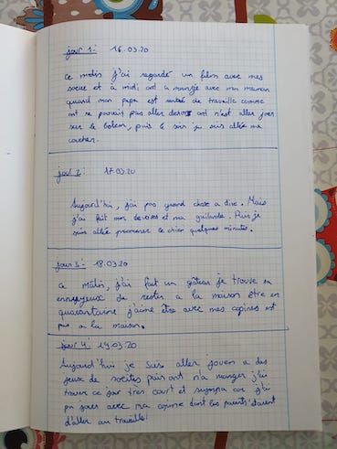 Mon journal de confinement – LE BLOG DU CHEMINET